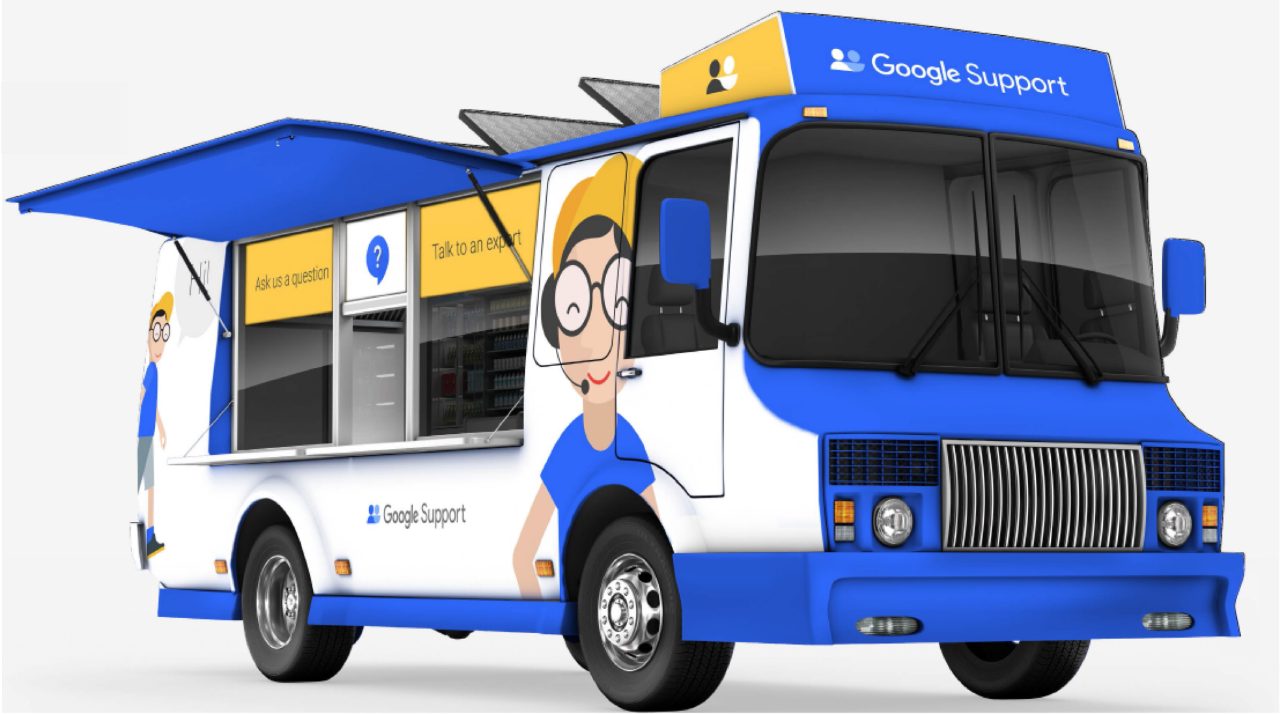 Google Support pop-up truck concept, the Support initiative